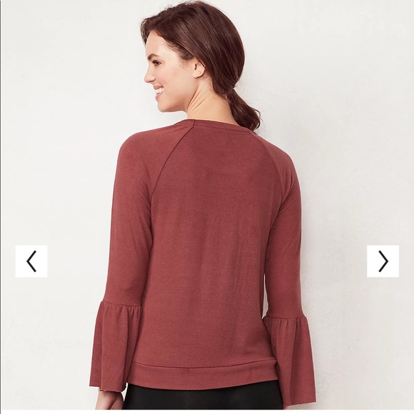 LC Lauren Conrad Weekend Bell-Sleeve Sweatshirt - Picture 2 of 3